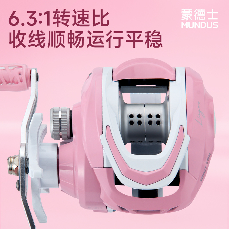 Pink 6.3:1 Gear Ratio 3+1 Ball - Ice Fishing Line ulasan dan harga