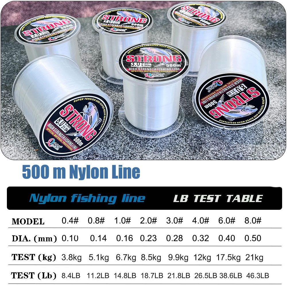 Limnoid 500m Nylon Fishing Lin - Fluorocarbon Line ulasan dan harga