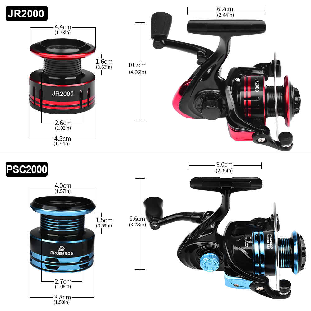 Metal Spinning Reel 2000 Serie - Ice Fishing Line ulasan dan harga
